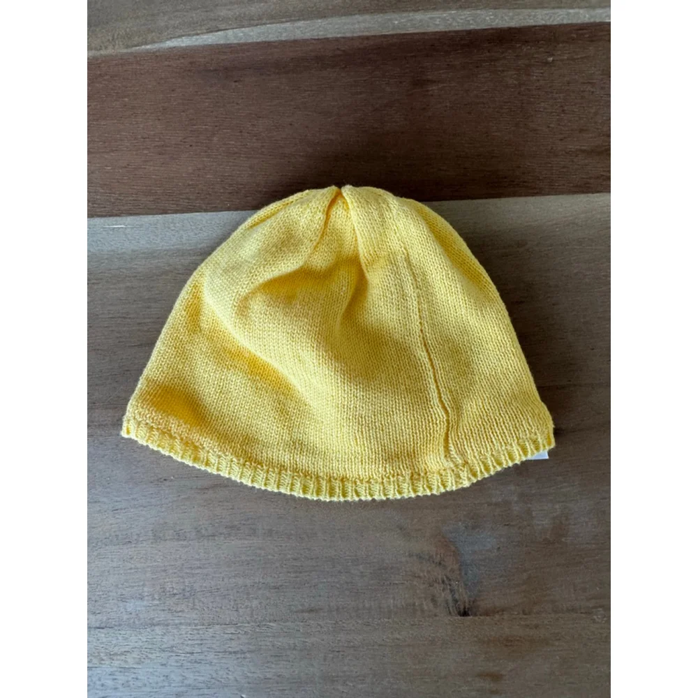Gymboree Yellow Knit Hat Infant Daisy Buttons